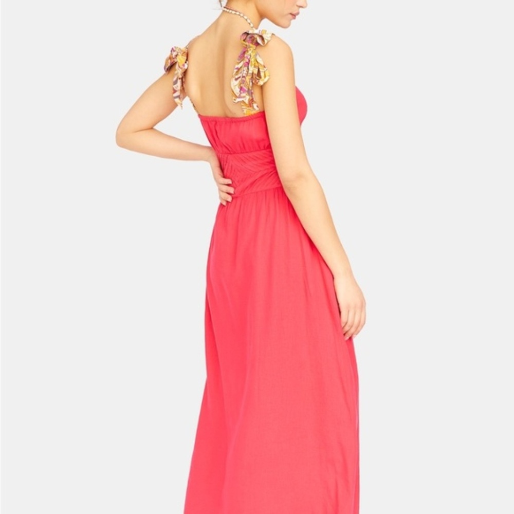 NWT Free People Tropical Bow Sleeve Maxi Dress - Picture 3 of 5